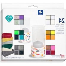 MarkEntegra Fırınlanabilir Modelling Clay Seti - 24 Yarım Blok, Çok Renkli