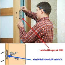 MarkEntegra Metal Iç Kapı Gömme Kilidi - 18 x 45 mm