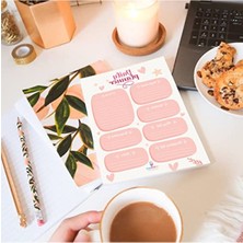 MarkEntegra 50 Sayfa Tarihsiz Masaüstü Planner Seti, Kalp Temalı