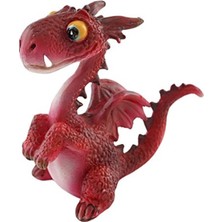 MarkEntegra Kırmızı Minyatür Peri Bahçesi ve Teraryum Mini Ejderha Heykeli - 5 cm