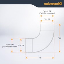 MarkEntegra Açılı Toz Hortumu Bağlantısı - 10.2 Cm, 90 Derece