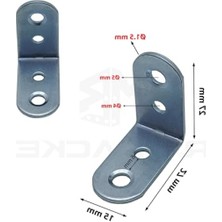 MarkEntegra 25 Adet L Şekilli Demir Gönye Köşebent - Mobilya Sabitleme ve Birleştirme