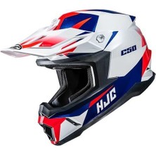 Hjc C50 Mavi Kırmızı Motosiklet Kaskı