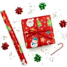 MarkEntegra 70X100 cm Premium Yılbaşı Hediye Paketleme Kağıdı 2'li Set | Kolay Kullanım, Canlı Renkler