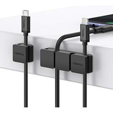 MarkEntegra 3 + 1 Kanallı Siyah Silikon Kablo Düzenleyici Organizer