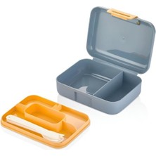 MarkEntegra 2 Katlı 1.6 Litre Kapasiteli Bento Öğle Yemeği Kutusu, Taşınabilir Set