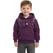 Baglan Erkek Çocuk Önü Arkası Baskılı Kapüşonlu Sweatshirt BGL-ST05246