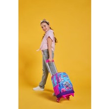 MarkEntegra Işıklı Tekerlekli Çekçek Okul Çantası, Pembe Mor
