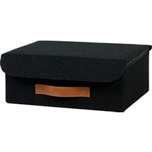 MarkEntegra Jüt Kapaklı Çekmece Içi Kutu - Siyah, 30 x 23 x 11 cm