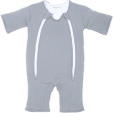 MarkEntegra Elyaf Dolgulu %100 Pamuk Bebek Uyku Tulumu (Gri, 6-9 Ay)