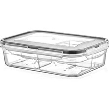 MarkEntegra 4 Bölmeli Sızdırmaz Kilitli Kapaklı 1 Litre Erzak Saklama Kabı