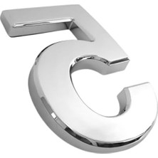 MarkEntegra Yapışkanlı Kapı Numarası - Küçük Boy, Krom Renk