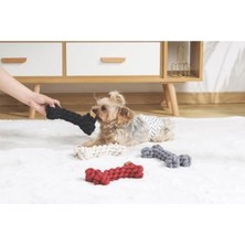 MarkEntegra Gri Renkli 19CM Örgü Kemik Oyuncak