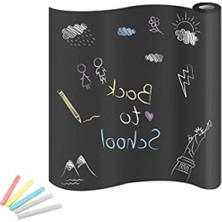 MarkEntegra Kendinden Yapışkanlı Kara Tahta Sticker - Çok Amaçlı Yazı Tahtası