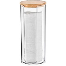 MarkEntegra Ahşap Kapaklı Pamukluk Organizeri