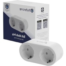 MarkEntegra 16 Amper Akım Korumalı Ikili Wi-Fi Akıllı Priz, Enerji Izleme, Uygulama ile Kontrol