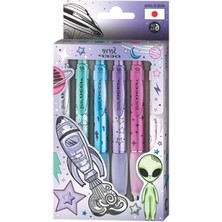 MarkEntegra Metalik Uzay Temalı Kalem Seti - 6'lı Kutu