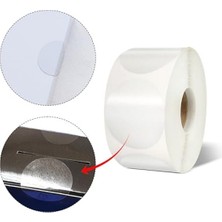 MarkEntegra 1000 Adet Şeffaf Yuvarlak Paketleme Etiketi - 3 cm Çapında