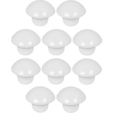 MarkEntegra 10 Adet Beyaz Mantar Düğme Kulp, Çekmece ve Dolap Için