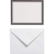 MarkEntegra Zarflı Tek Panelli Boş Kartlar, Siyah Kenarlıklı Beyaz (40 Adet)