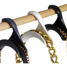 6'lı Beyaz Çanta ve Şal Askısı, Dolap Içi Organizer Seti