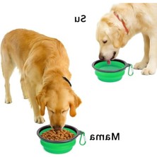 MarkEntegra Katlanabilir Silikon Mama ve Su Kabı - 350 ml