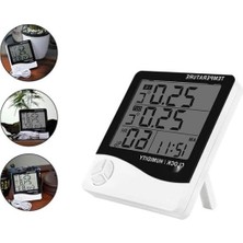 MarkEntegra Dijital Termometre ve Nem Ölçer - Htc-2, Masa Alarmı ile