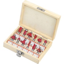 MarkEntegra 12 Parça Ahşap Freze Uç Seti - 6mm Shank Karbür Kesici