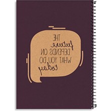 MarkEntegra Mor Renkli Düz Sayfa Tasarımlı 200 Sayfalık Defter