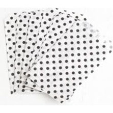 MarkEntegra Puantiye Desenli 50 Adet Kesekâğıdı, Beyaz-Siyah, 11X20 cm