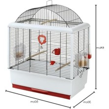 MarkEntegra 50X30X64 cm Boyutlarında Kuş Kafesi ve Aksesuar Seti