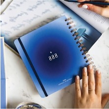 MarkEntegra 2026 Spiralli Haftalık Kare Ajanda 12 Aylık - Mavi Aura