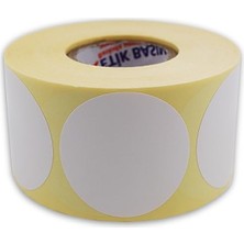 MarkEntegra 50 mm Çapında Kendinden Yapışkanlı Termal Etiket Rulosu, 500 Adet