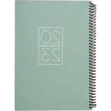 MarkEntegra Yeşil Spiralli Haftalık Ajanda - 17X24 cm