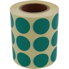 MarkEntegra 25MM Yuvarlak Renk Kodu Etiketler - 2500 Adet, Yeşil