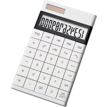 MarkEntegra Güneş Enerjili 12 Basamaklı Masaüstü Hesap Makinesi - Slim Tasarım