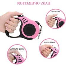 MarkEntegra Geri Çekilebilir Köpek Tasması 5m, 360° Dolaşmayan Tasarım (Gri)