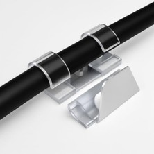 MarkEntegra Şeffaf Kablo Tutucu - 20'li Set, Yapışkanlı Klips