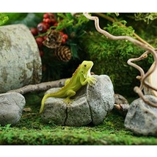 MarkEntegra Minyatür Peri Bahçesi ve Teraryum Iguana Heykeli - 8,3 cm