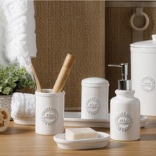 MarkEntegra Vintage Tarzı 5'li Banyo Seti - %100 Seramik