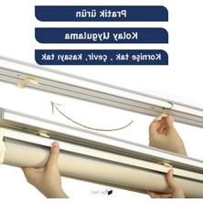 MarkEntegra Pratik Stor Perde Korniş Takma Aparatı, Küçük Boy, Kaliteli 10 Adet