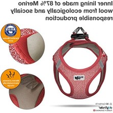 MarkEntegra Kırmızı Merino Yünü Göğüs Tasması, 2xs