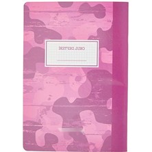 MarkEntegra A4 Pembe Kamuflaj Kareli Okul Defteri