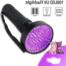 MarkEntegra 100 LED 395NM Mor Işık Uv El Feneri - Ultraviyole Siyah Fener