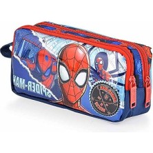 MarkEntegra Su Itici Özellikli Çift Gözlü Kalem Çantası - Spiderman Temalı
