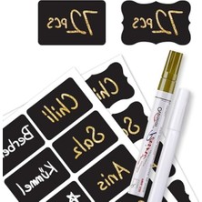 MarkEntegra Kendinden Yapışkanlı Yazı Tahtası Etiketleri - 144 Adet, Su Geçirmez