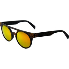 Italia Independent Italıa Independent 903 55 Zeb 044 Kahverengı Çok Renklı Yuvarlak Turuncu Unısex Güneş Gözlüğü