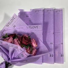 MarkEntegra Mor Renk Çiçek Buket Kağıdı - 10 Sayfa