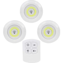 MarkEntegra Kablosuz Dokunmatik LED Işık Seti (3 Adet) – Uzaktan Kumanda, Ayarlanabilir Parlaklık, Zamanlayıcı