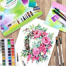 MarkEntegra Profesyonel 36 Renk Sulu Boya Seti ve Kağıtlar